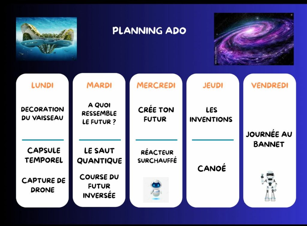 Planning Ados Semaine 5
