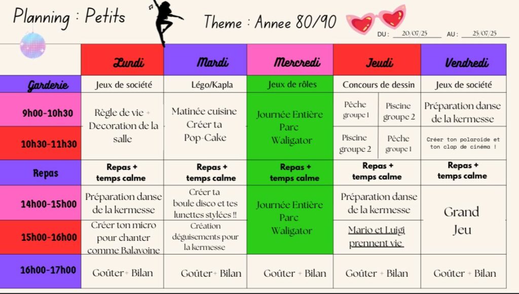 Planning Petits